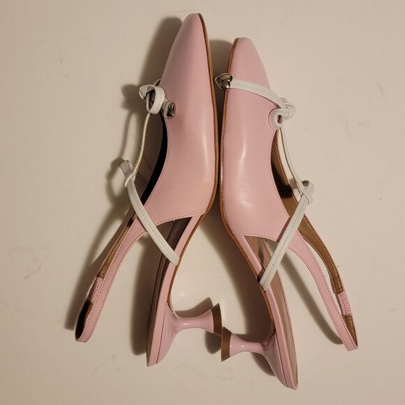 NEW Anthropologie Slingback Kitten Heel Women 9 Chic Modern Elegant Contemporary - Picture 7 of 10